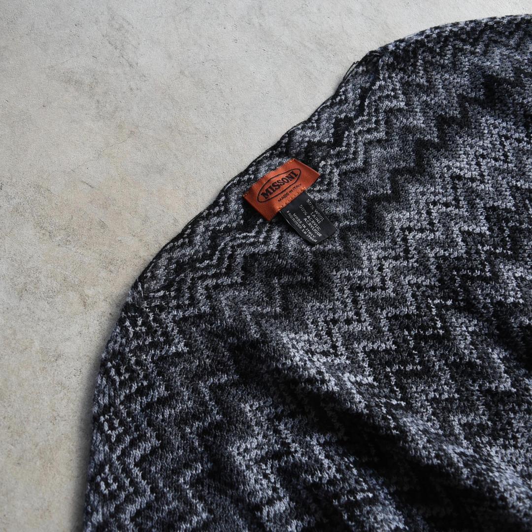 MISSONI ミッソーニ イタリア製 ウールポンチョ ケープ ジグザグ柄