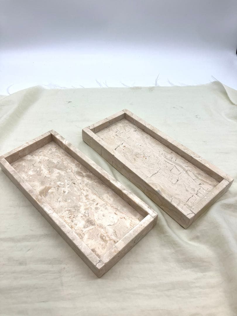 高級天然大理石 高級アメニティートレー　プレート 2つセット ②