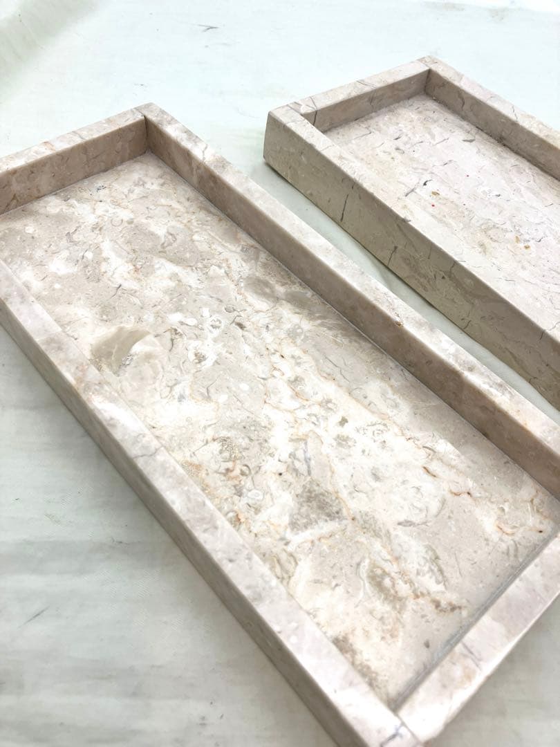 高級天然大理石 高級アメニティートレー　プレート 2つセット ②