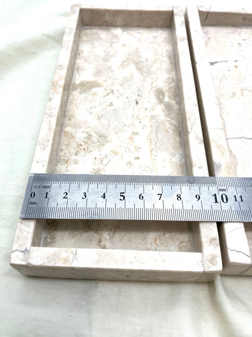 高級天然大理石 高級アメニティートレー　プレート 2つセット ②