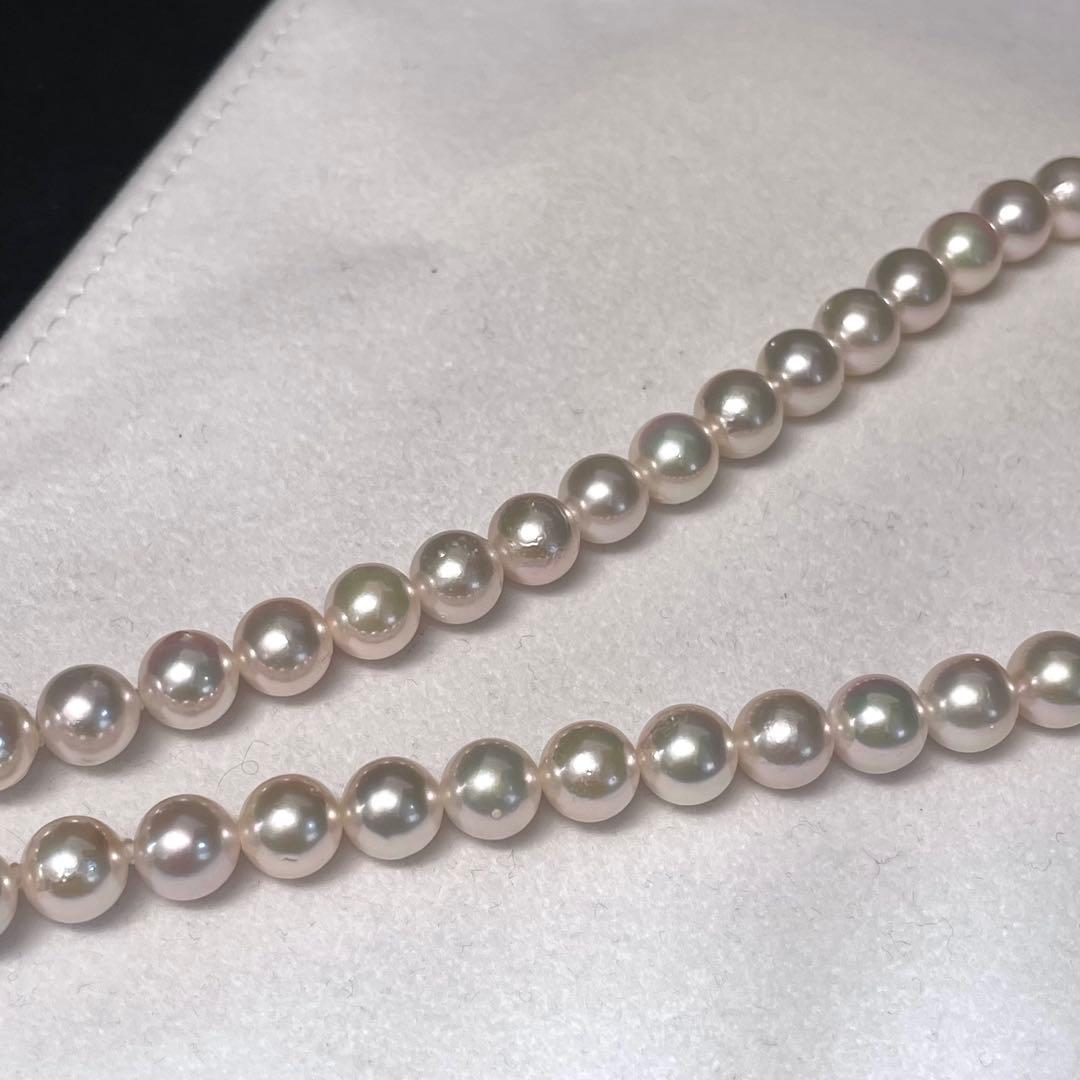 【高島屋 大珠 】美品 あこや真珠パールネックレス 8.0-8.4mm テリ強