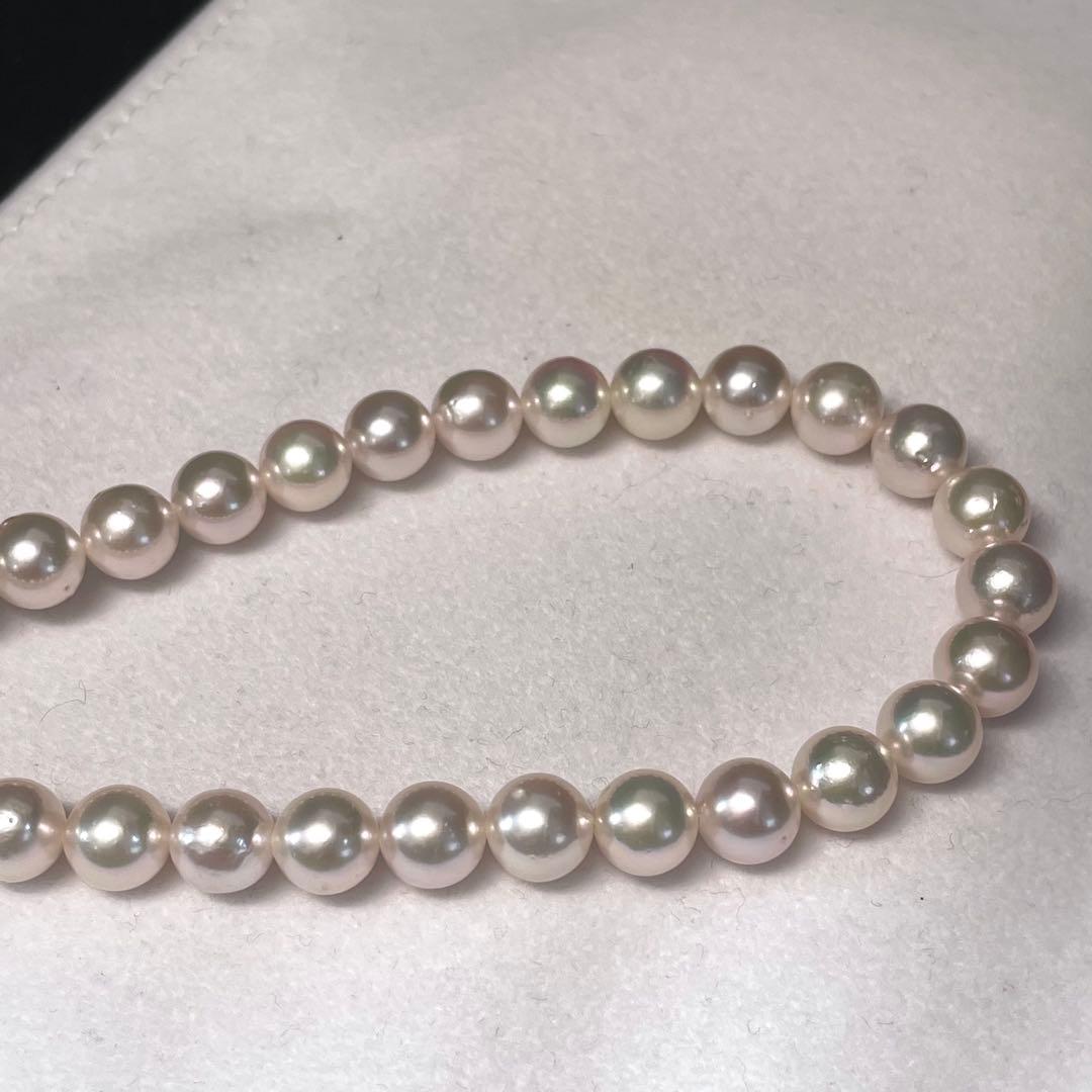 【高島屋 大珠 】美品 あこや真珠パールネックレス 8.0-8.4mm テリ強