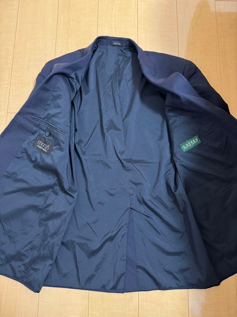 【美品】ラルフローレン 紺ブレ ウール100%
