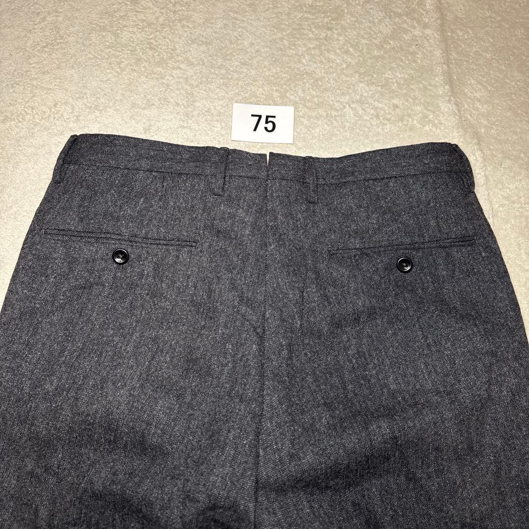 75 未使用　インコテックス　スラックス　グレー　ツイード　46