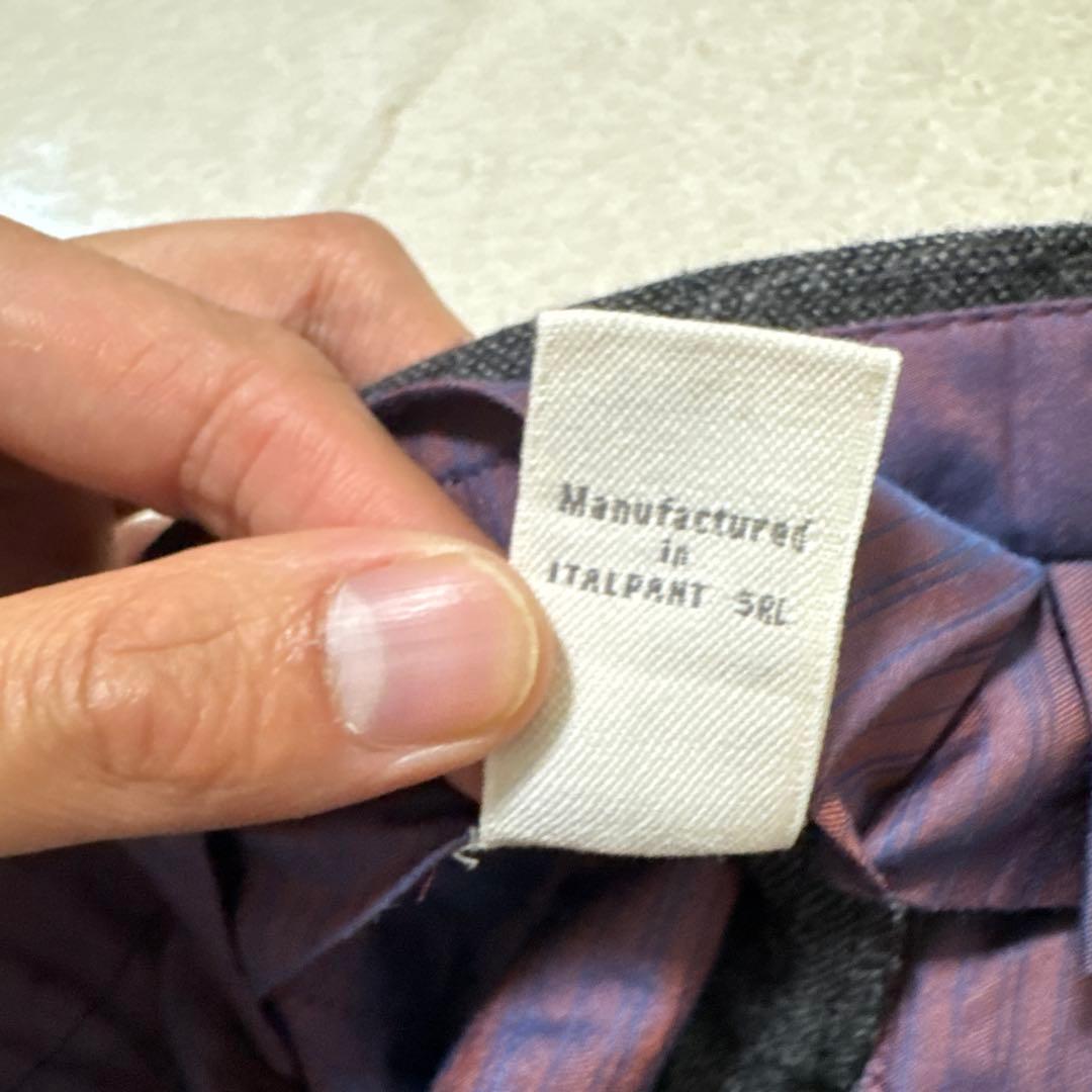 75 未使用　インコテックス　スラックス　グレー　ツイード　46