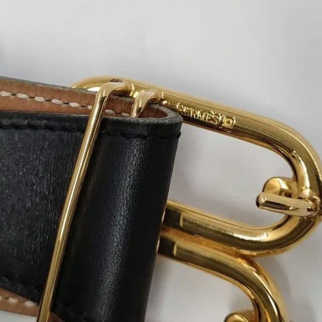 HERMES エルメス ダブルリングベルト 奨サイズ70-80cm 幅4 d37