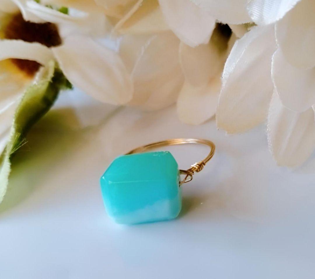 よこよこ様 Kgf14 希少石 天然石 大粒 ペルビアンオパール リング