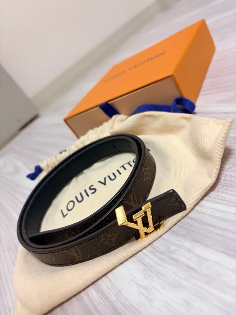 LOUIS VUITTON レザーベルト　リバーシブル　モノグラム