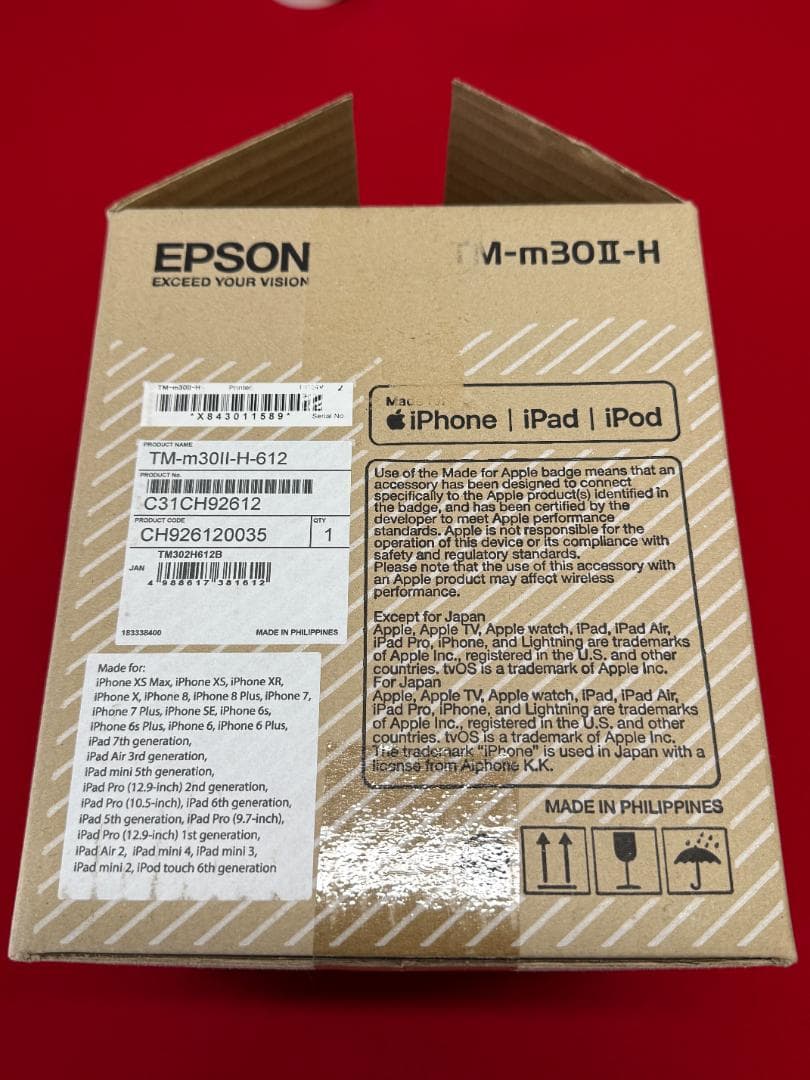 使用極少 EPSON TM-m30Ⅱ-H ブラック レシートプリンター ④