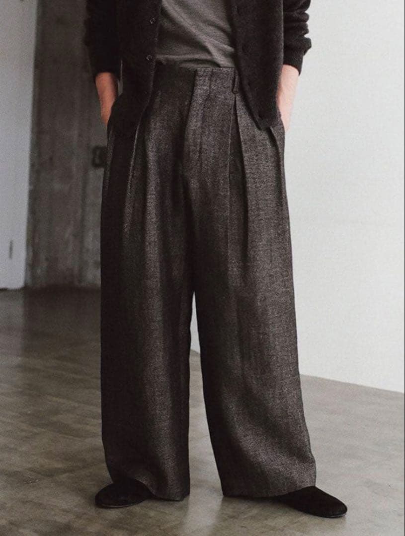 パンツ LIDNM Wool Linen Baggy Slacks