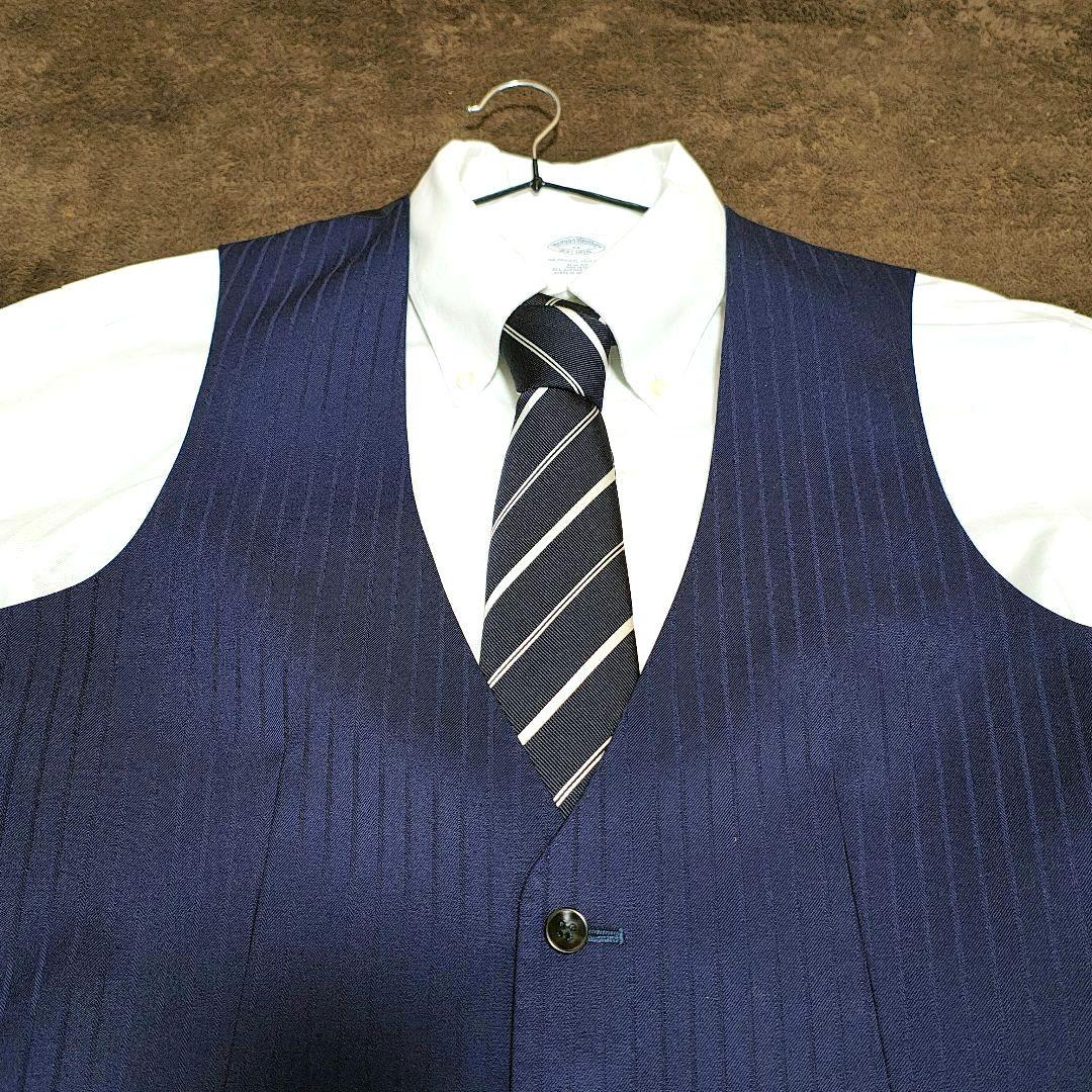 スーツセレクト スリーピーススーツ ネイビー系ストライプ Y7