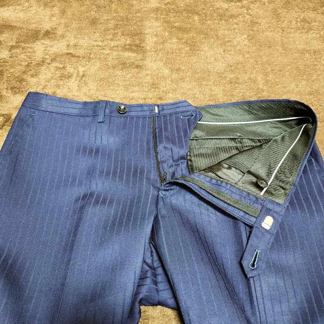 スーツセレクト スリーピーススーツ ネイビー系ストライプ Y7