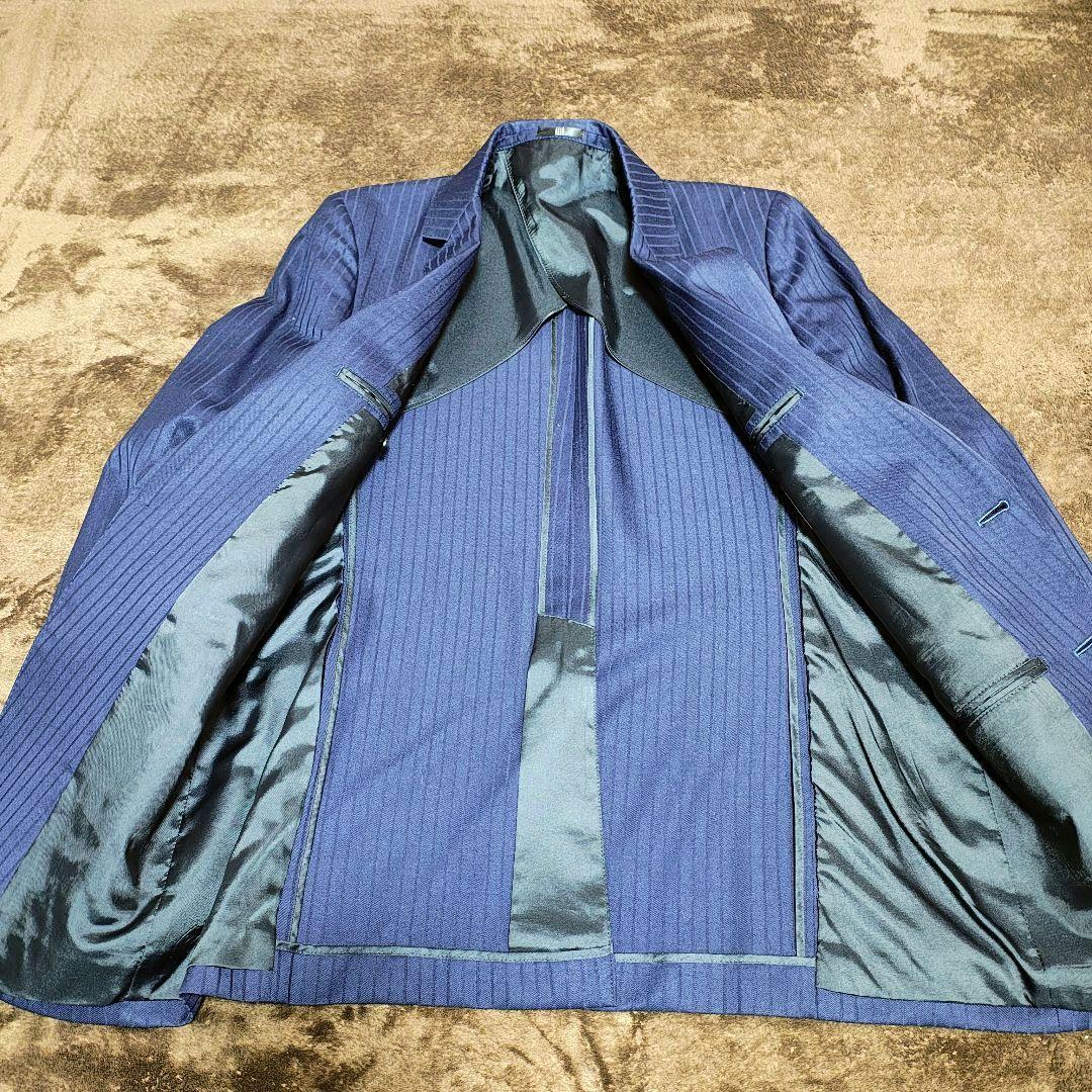 スーツセレクト スリーピーススーツ ネイビー系ストライプ Y7