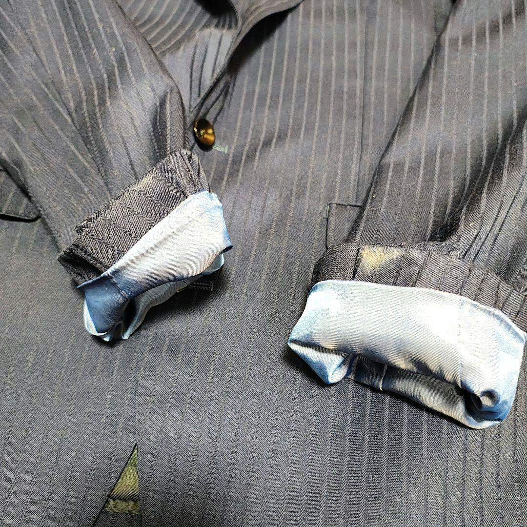 スーツセレクト スリーピーススーツ ネイビー系ストライプ Y7