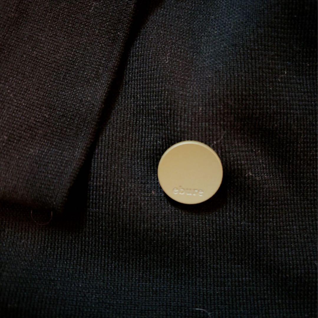 ebure エブール　Cotton Silk knit Jacket ネイビー