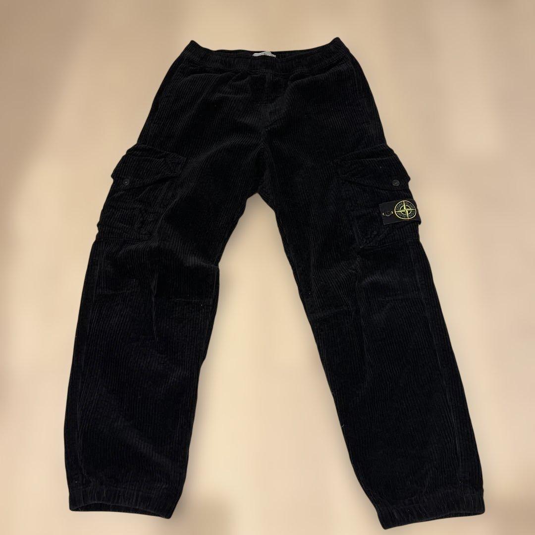 ストーンアイランド コーデュロイ カーゴパンツ ブラック 29