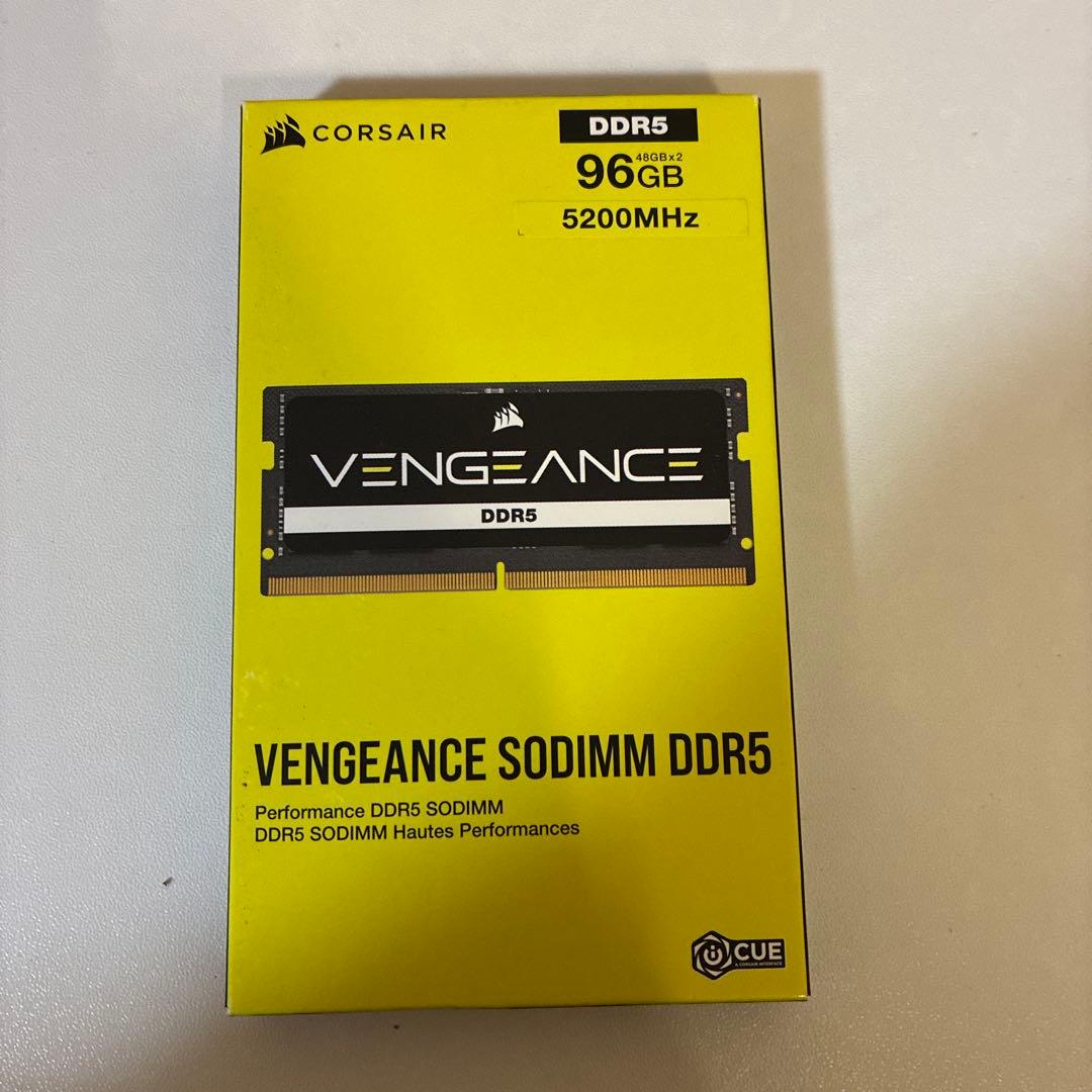 CORSAIR DDR5-5200MHz ノート用 VENGEANCE 96GB