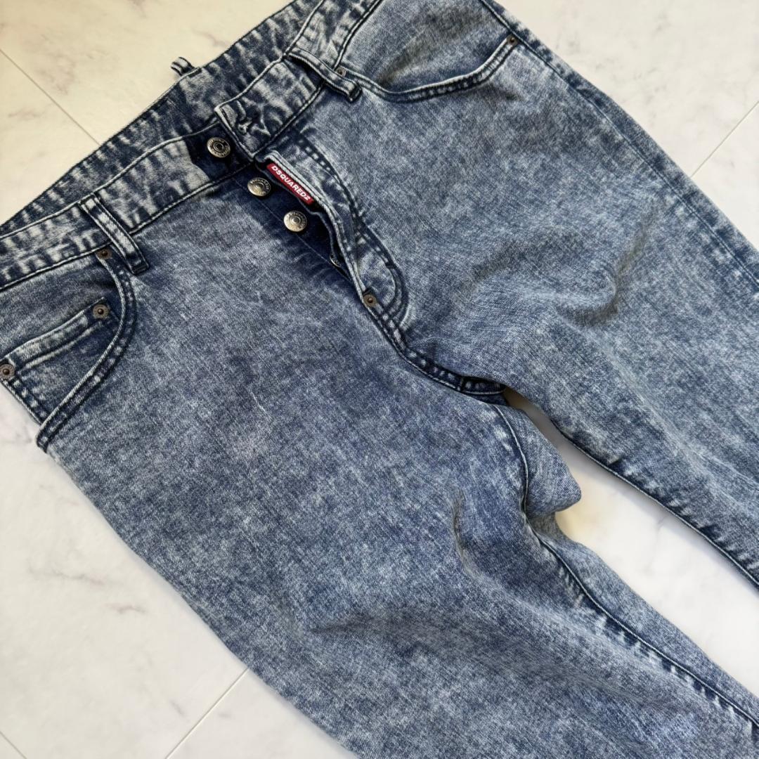 DSQUARED2 TWINS BROTHERS ケミカルウォッシュデニム 50