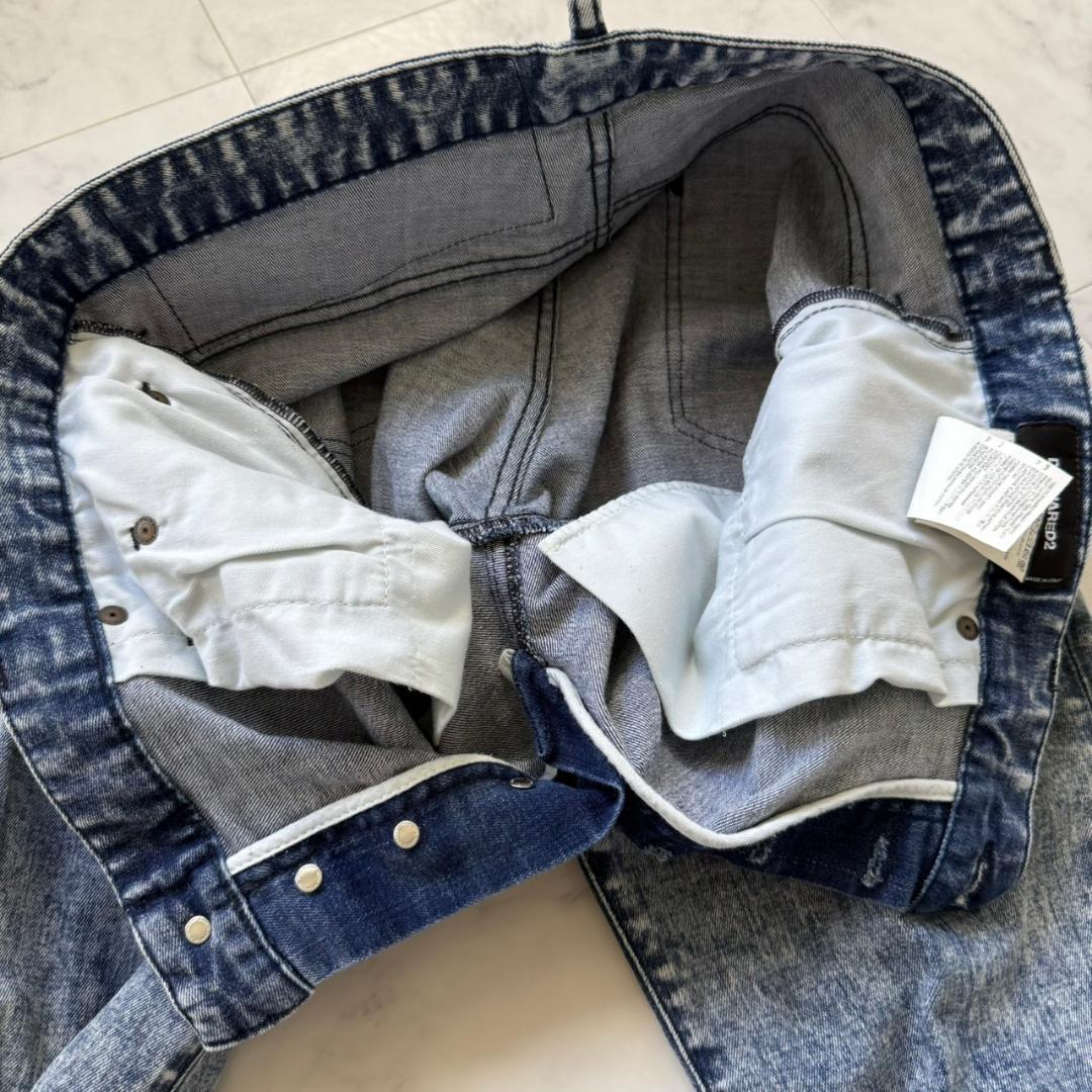 DSQUARED2 TWINS BROTHERS ケミカルウォッシュデニム 50