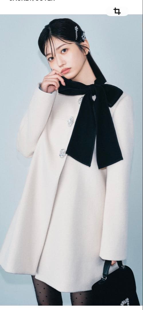 LILY BROWN L.B CANDY STOCKAラインビジューリボンコート