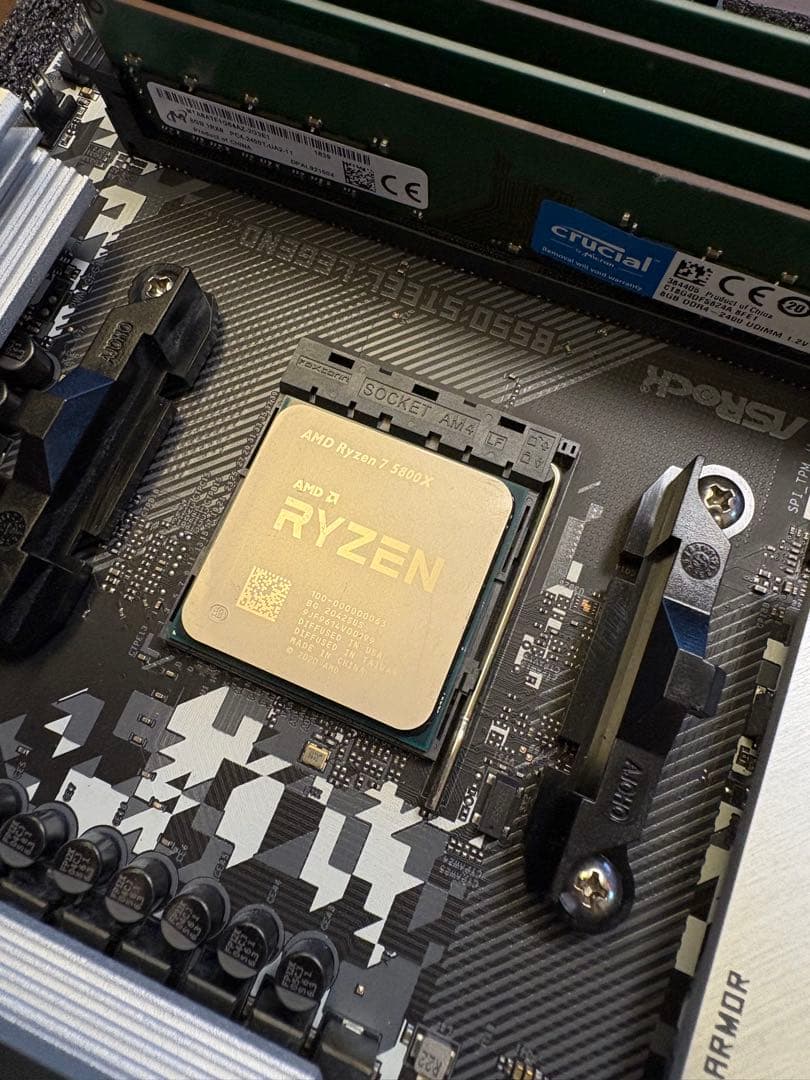 Ryzen7 5800X&B550 Steel Legend&メモリ48GB