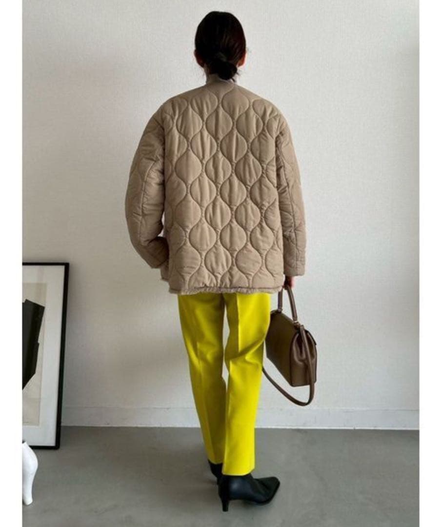 Mila Owenミラ オーウェン リバーシブルエコファージャケット　ベージュ