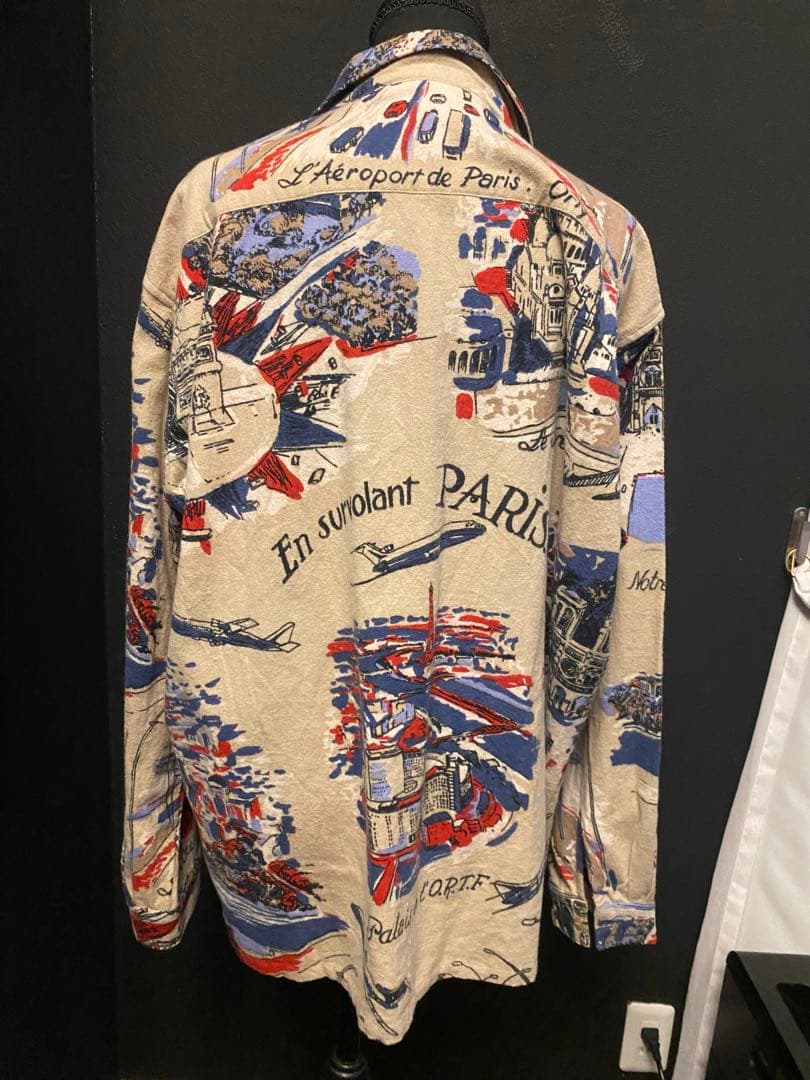 大幅お値下げ‼️BINDU パリ風景プリント 長袖シャツ　ユニセックス