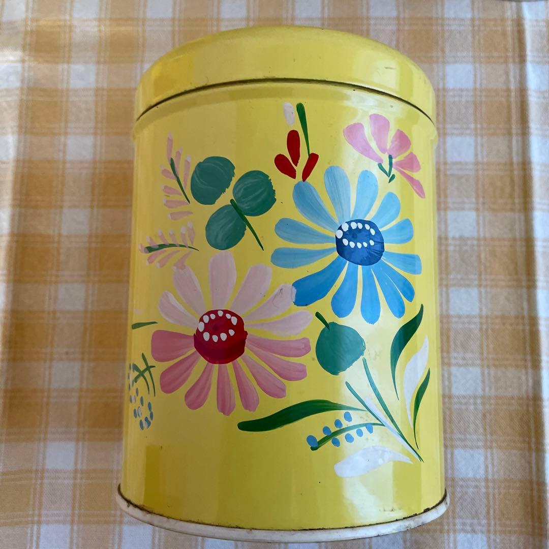 イ*ブ様 RANSBURG ランズバーグ キャニスター 缶 6点セット 黄色 花