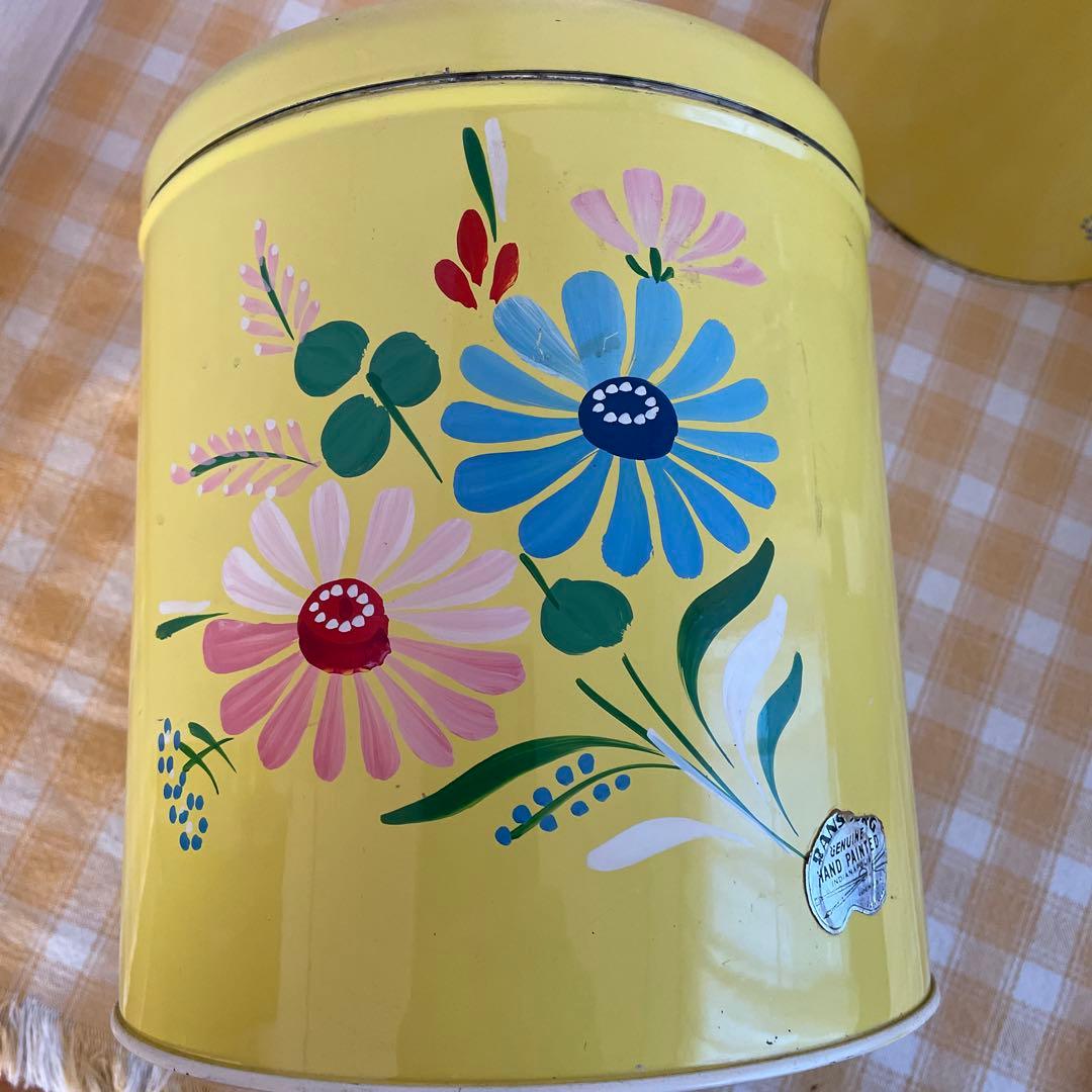 イ*ブ様 RANSBURG ランズバーグ キャニスター 缶 6点セット 黄色 花