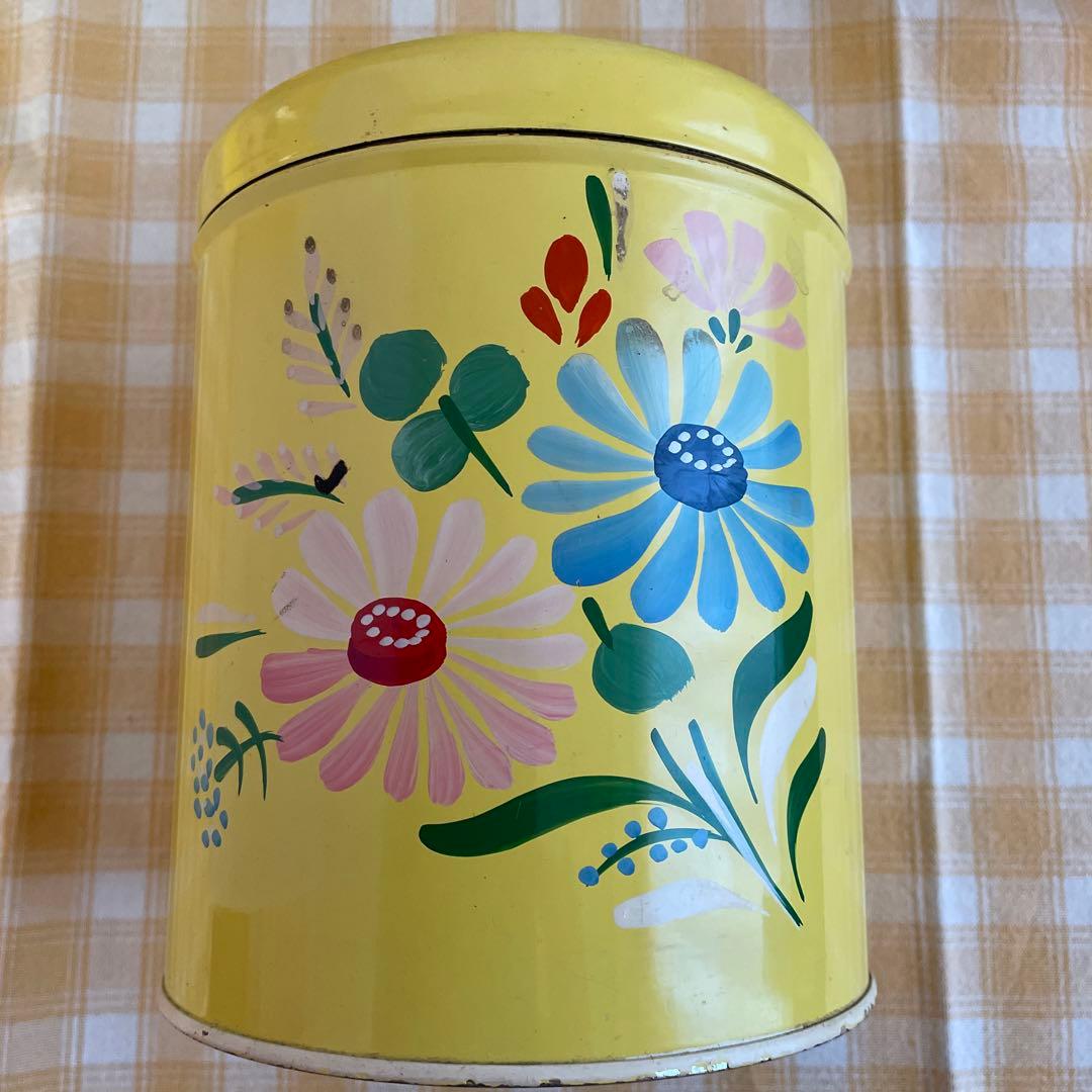 イ*ブ様 RANSBURG ランズバーグ キャニスター 缶 6点セット 黄色 花