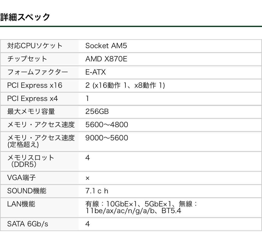 新品未開封MSI X870E GODLIKE X EDITION 10周年モデル