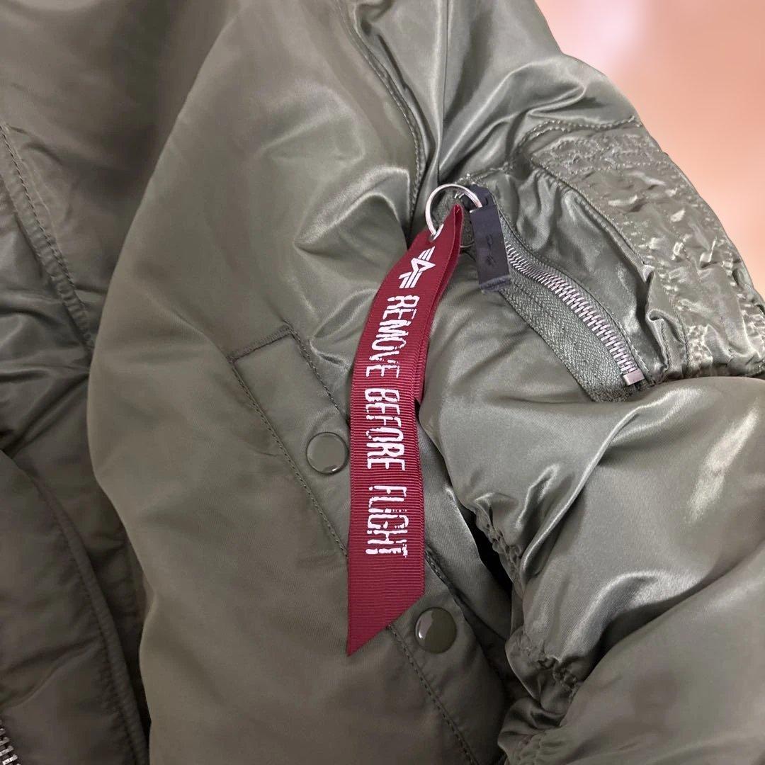 ALPHA オリーブグリーン ミリタリージャケット XL