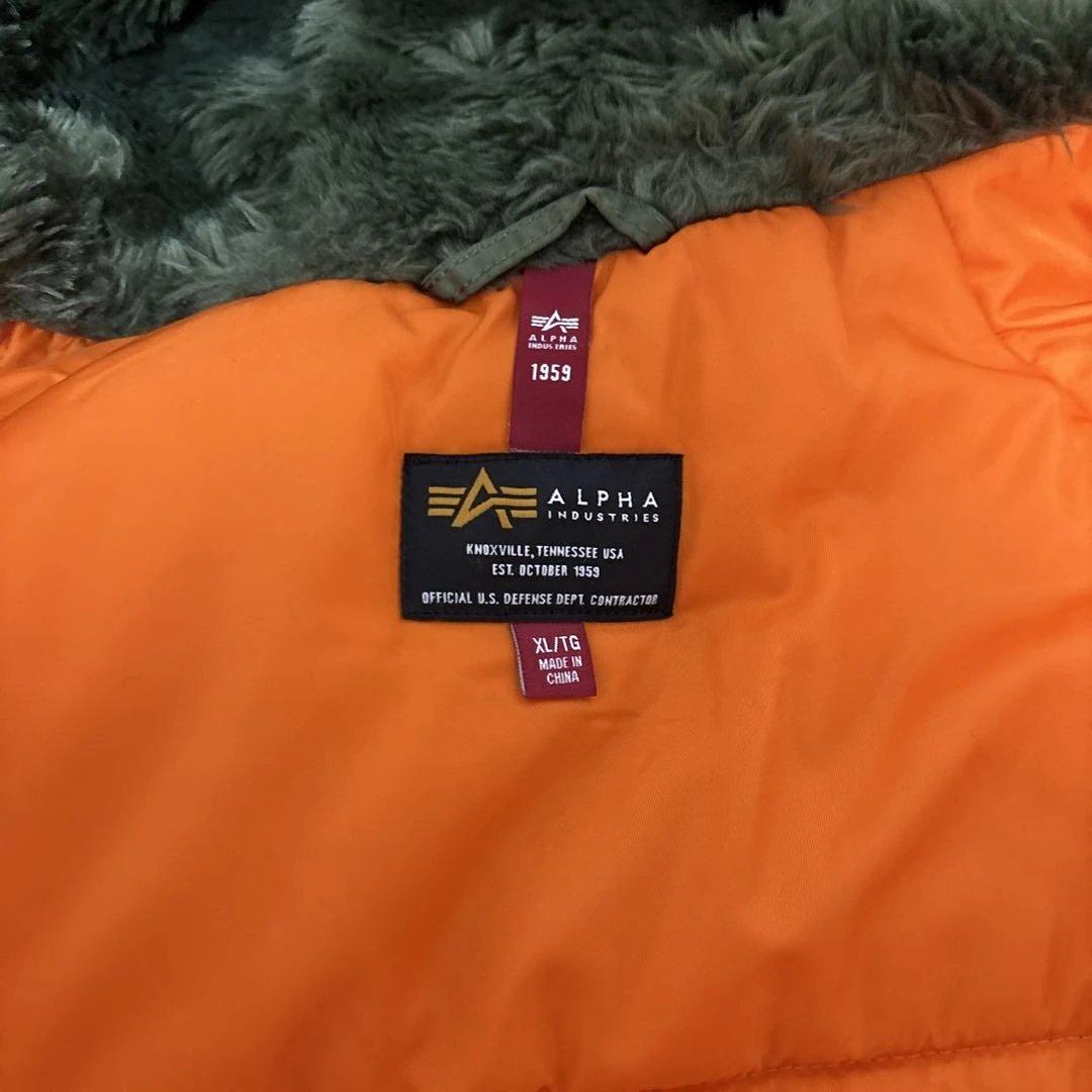 ALPHA オリーブグリーン ミリタリージャケット XL