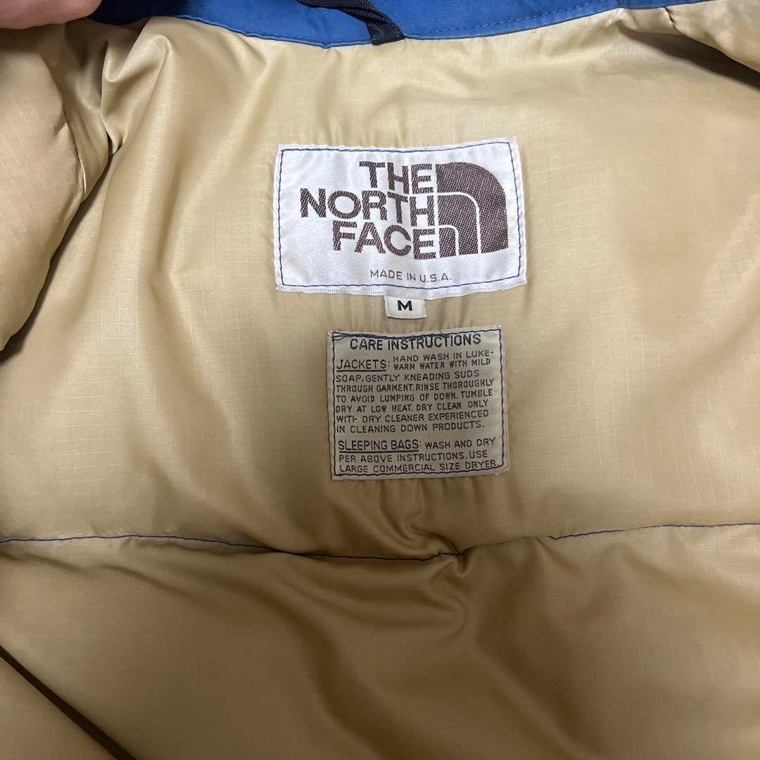 【茶タグ】 THE NORTH FACE ダウンベスト青M