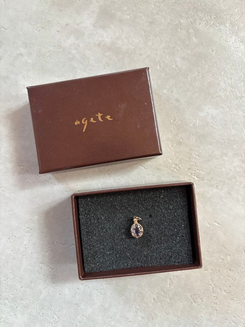 ぽよさん専用！agete K5 アメジスト ラブラドライトチャーム 両A面