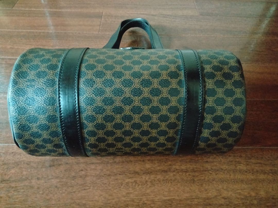 セリーヌ マカダム ブラゾン柄 円筒型 ブラウン レア 希少 美品 匿名配送