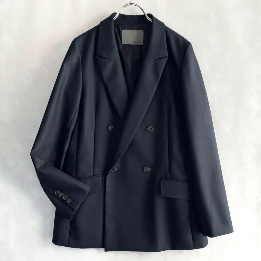 極美品✨アンクレイヴ　カレンダードツイル　ダブルジャケット　濃紺　サイズ1 M