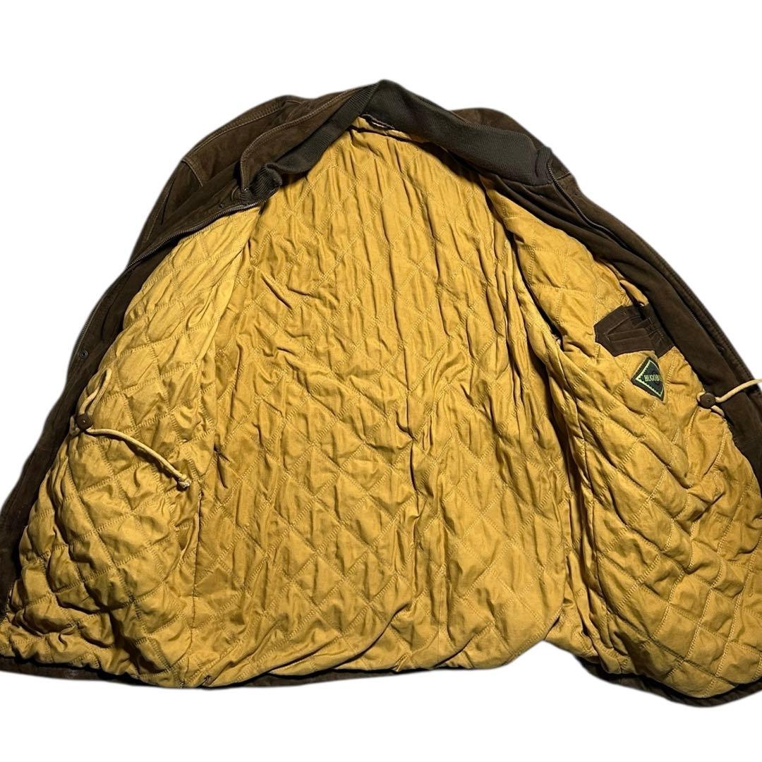 80s HUGO BOSS スエード レザージャケット 中綿 ヒューゴボス