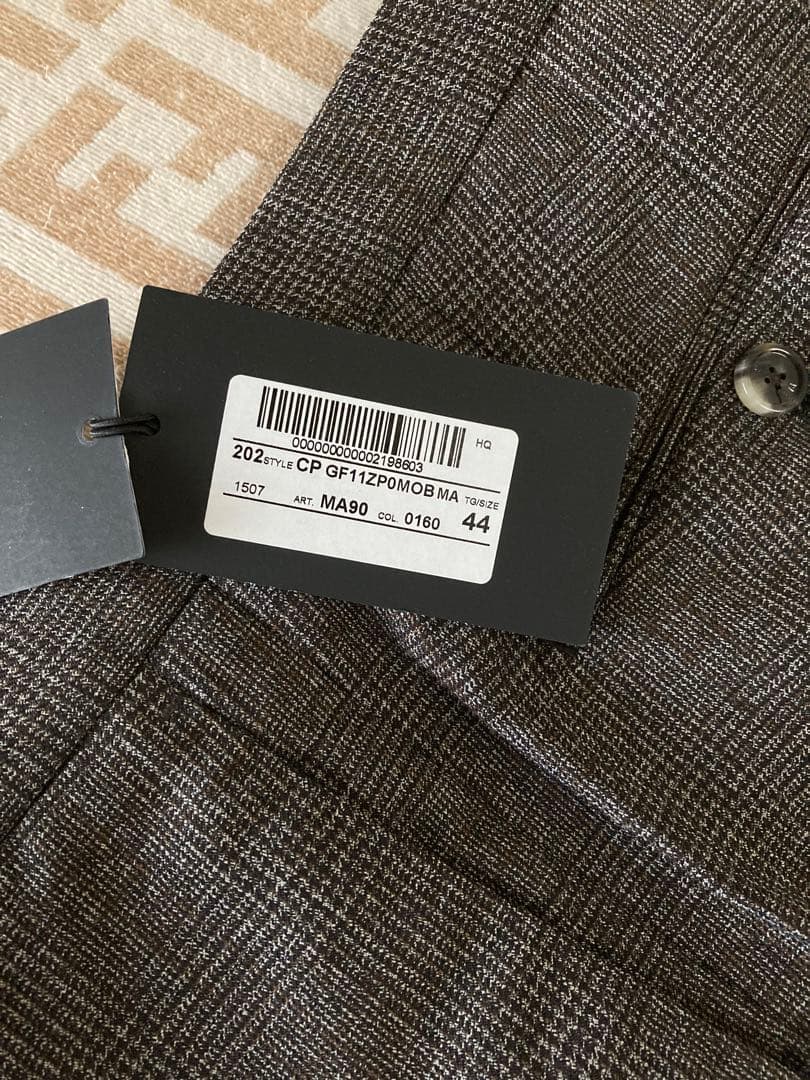 新品未使用　PT グレンチェック ワンタック スーパー100’s 上質ウール