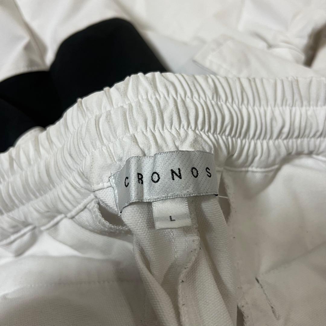 クロノス　CRONOS　ナイロンストレッチカーゴパンツ　Lサイズ　ホワイト
