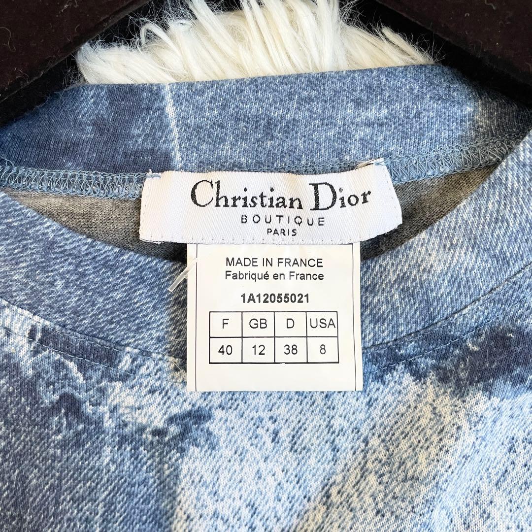 新品未使用　クリスチャンディオール　ガリアーノ　Tシャツ　デニム　Lサイズ　青