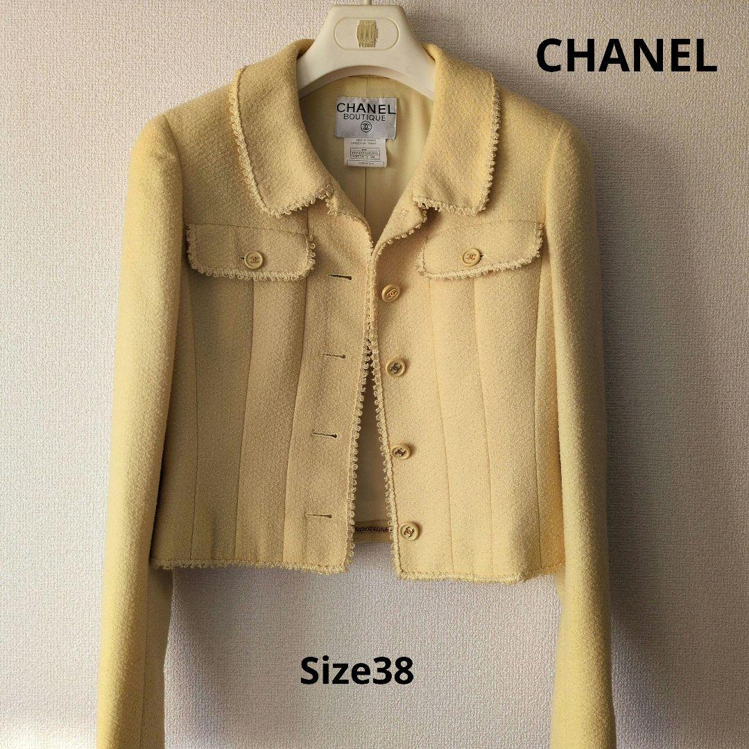 CHANEL テーラードジャケット イエロー