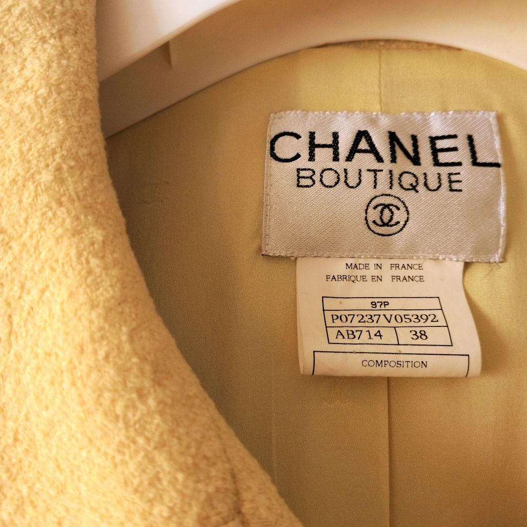 CHANEL テーラードジャケット イエロー