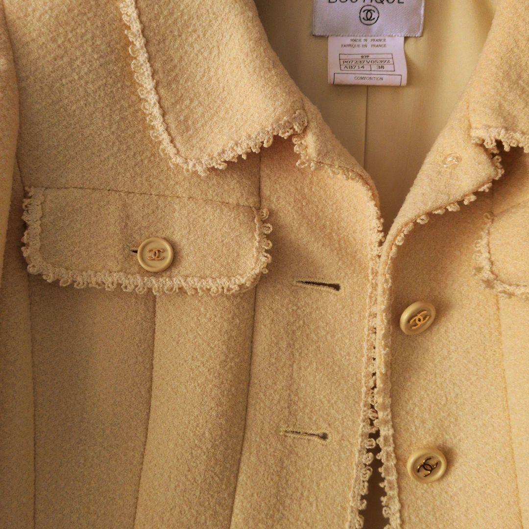 CHANEL テーラードジャケット イエロー
