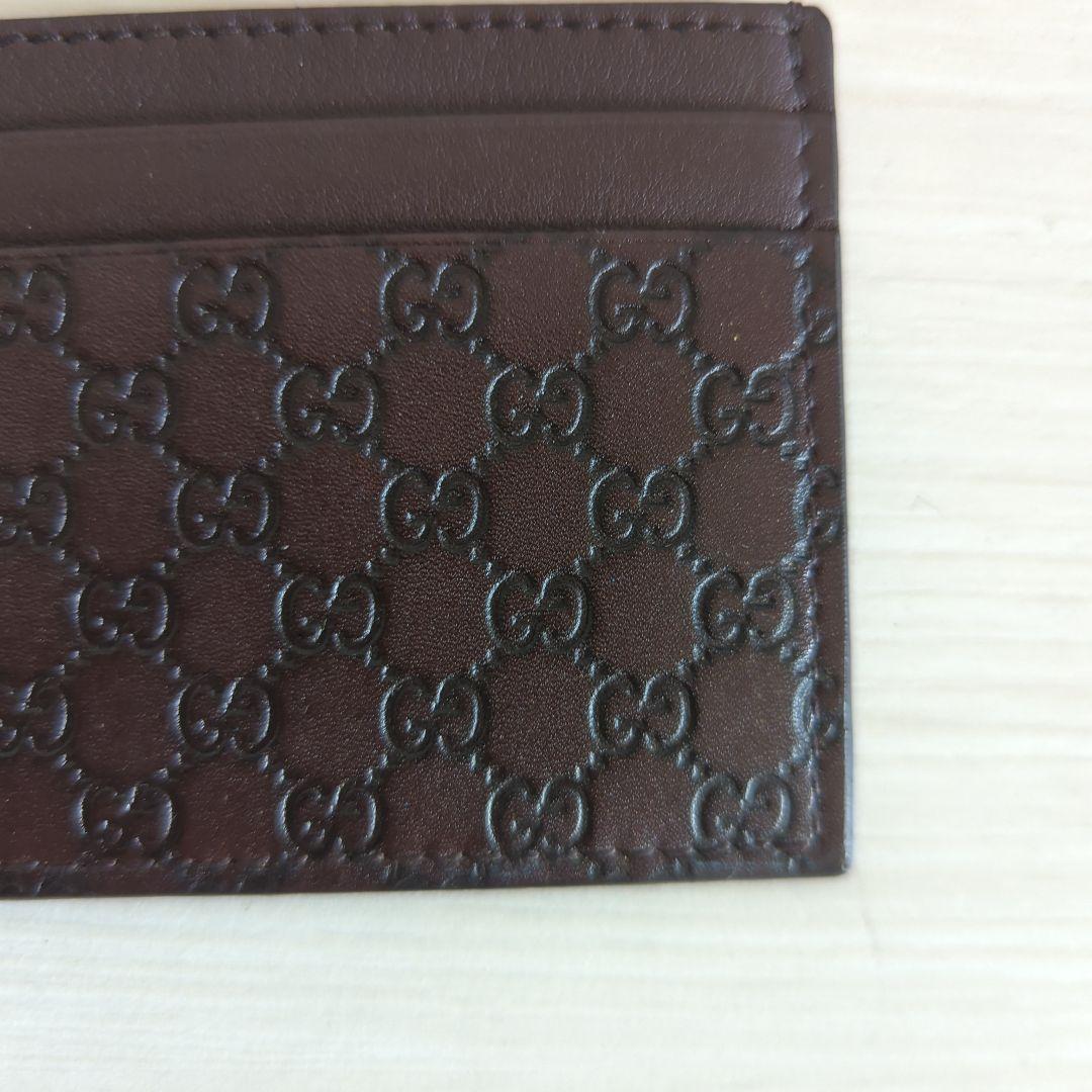 ブラウンレザー GGパターン 名刺入れ