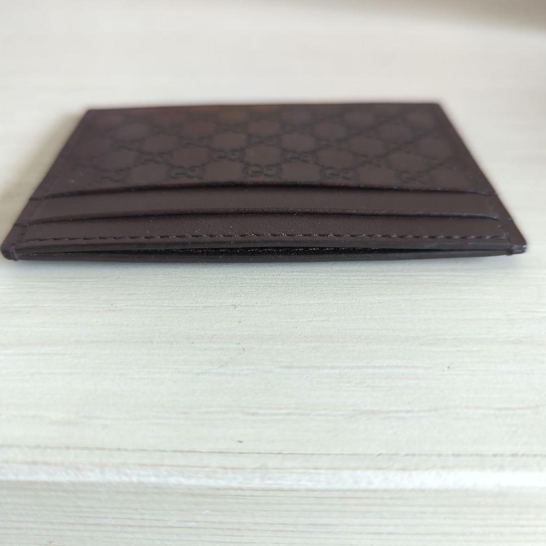 ブラウンレザー GGパターン 名刺入れ
