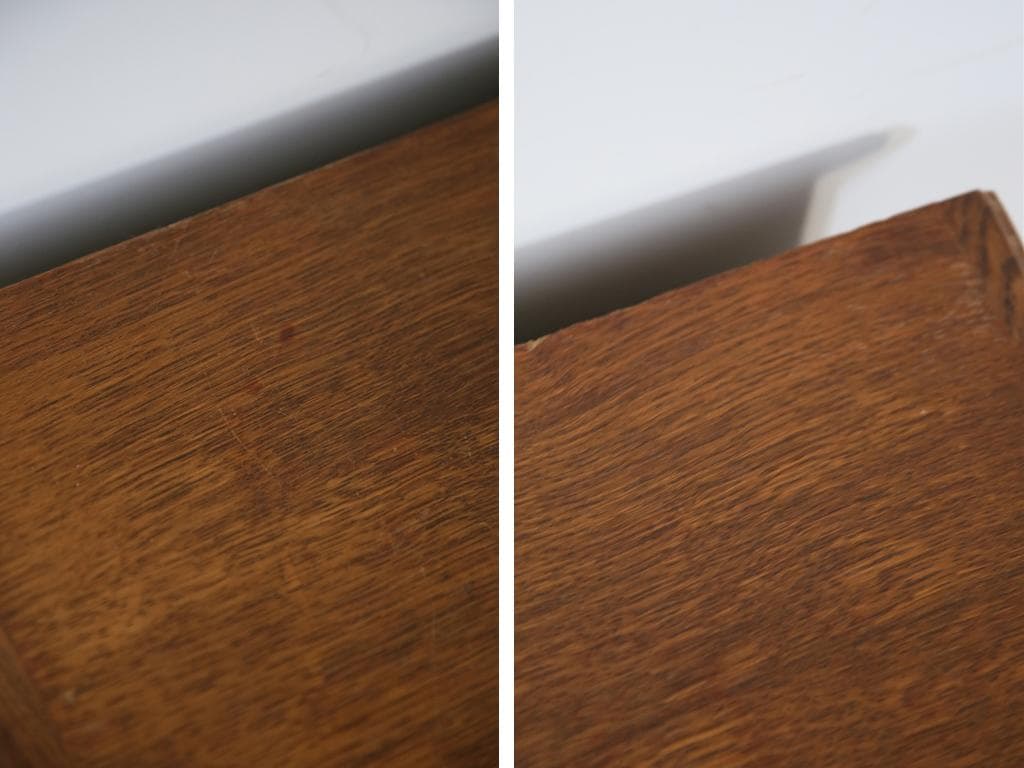 フランスアンティーク猫脚3杯ドロワー/木製チェスト/タンス/飾り棚(90-194