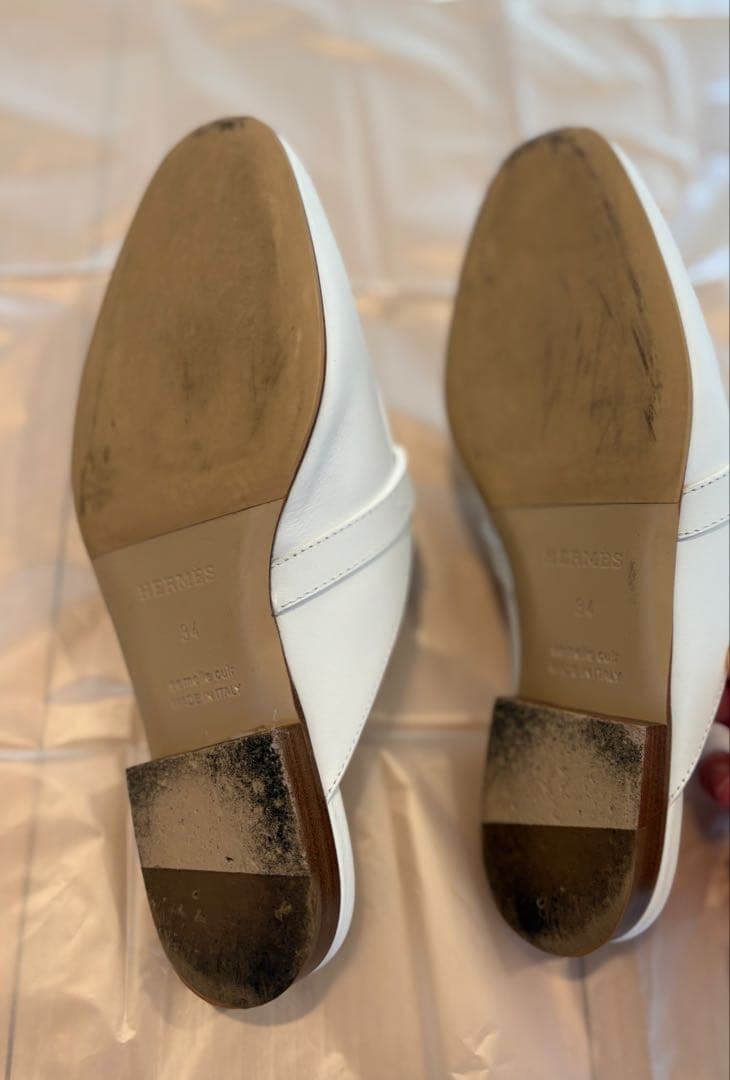 エルメス OZ オズ　ホワイト 白 ミュール　　サンダル 34