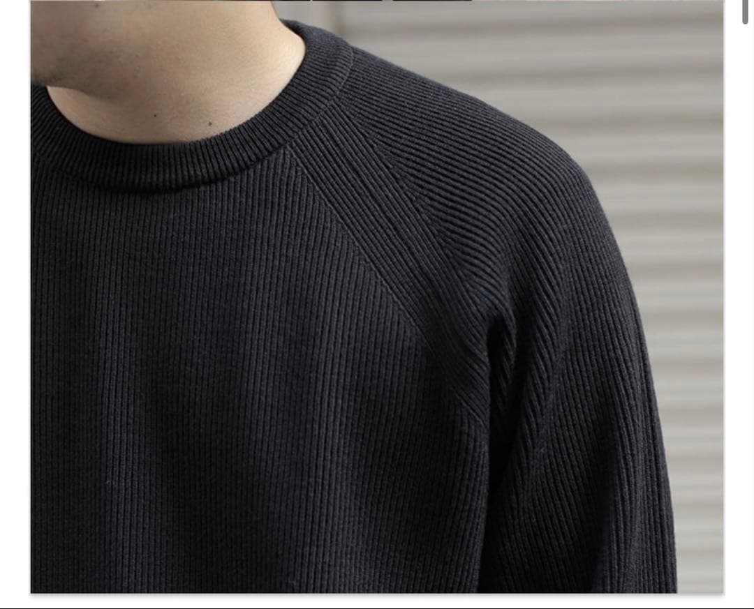 [BATONER) SIGNATURE CREW NECK バトナーニット黒
