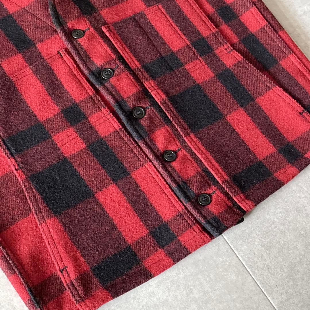 USA製 極美品 フィルソン マッキーノウール ベスト L レッドブラック 現行